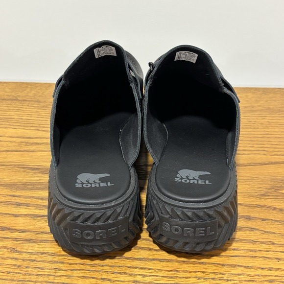 Sorel Ona Ave Loafer Leather Shoes for‎ Women Size 12 Black Slide New FLAW READ - Picture 8 of 10